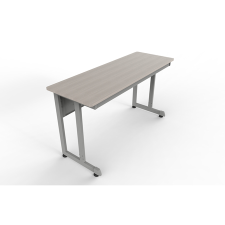 Linea Italia Desk, Computer Multipurpose Table, 55”W x 20”D x 30”H, Gray/Ash ZUD141